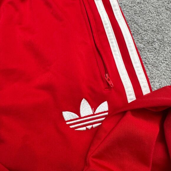 Adidas Originals 3-Striped Sweatpants Mens Small Red White Ankle Zip Pockets - Picture 10 of 16